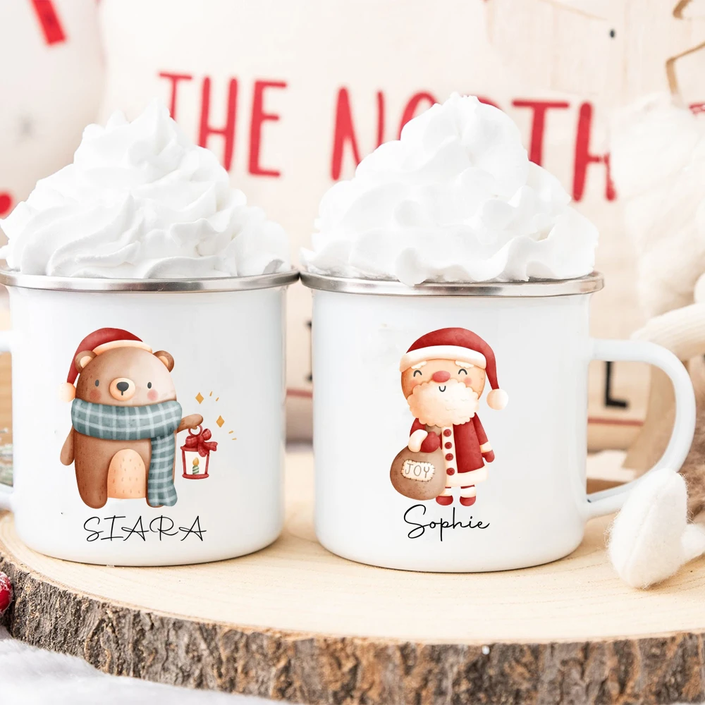 Kids Outdoor Gift Ideas - 子供のためのパーソナライズされたエナメルマグ,ホットチョコレート,クリスマスボックス,アイデア,子供へのギフト