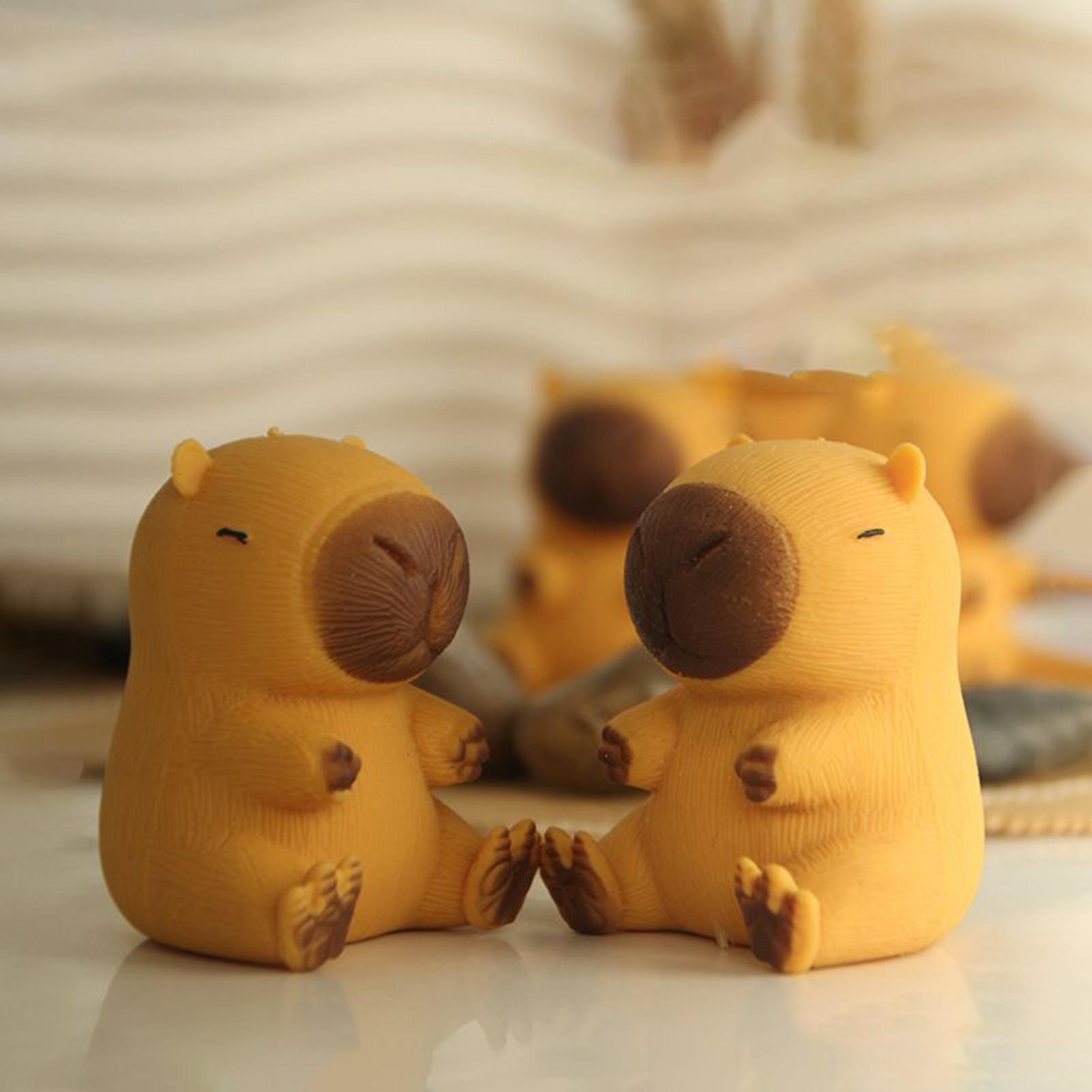 Kids Outdoor Nature Toys - ゆっくりと反発するスクイーズ玩具 かわいい茶色のカピバラ スクイーズ玩具 漫画の動物 ストレス解消 減圧玩具