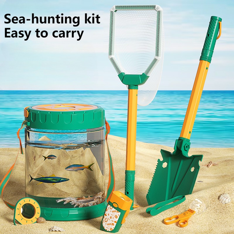 Kids Outdoor Nature Toys - 子供のための海のおもちゃセット,アウトドアアドベンチャーツール,カニクリップ,ビーチ機器,親子のおもちゃ