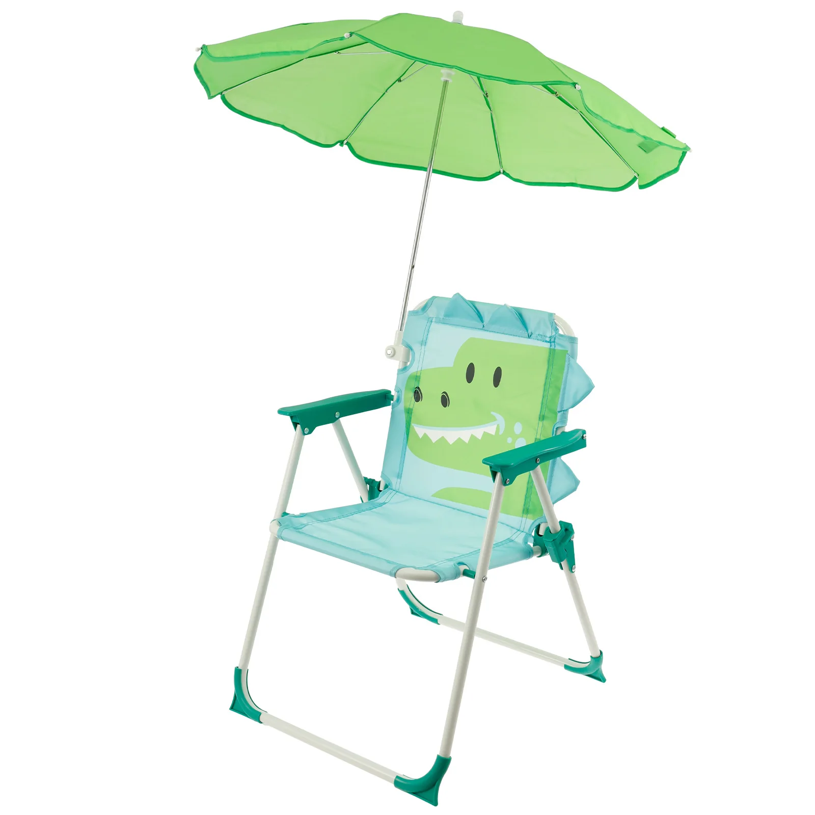 Kids Outdoor Umbrella Chair - 子供用折りたたみビーチチェア、日傘付き、屋外軽量旅行ピクニック、子供用キャンプチェア、耐風性ビーチラウンジャー