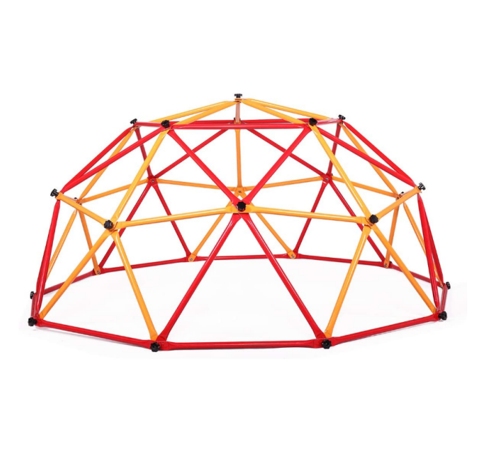 Kids Outdoor Dome Climber - 幾何学模様のドーム型クライマー、屋外用子供用遊具、4歳から10歳向けのジャングルジム、無限の楽しい可能性を生み出すクライミングドーム