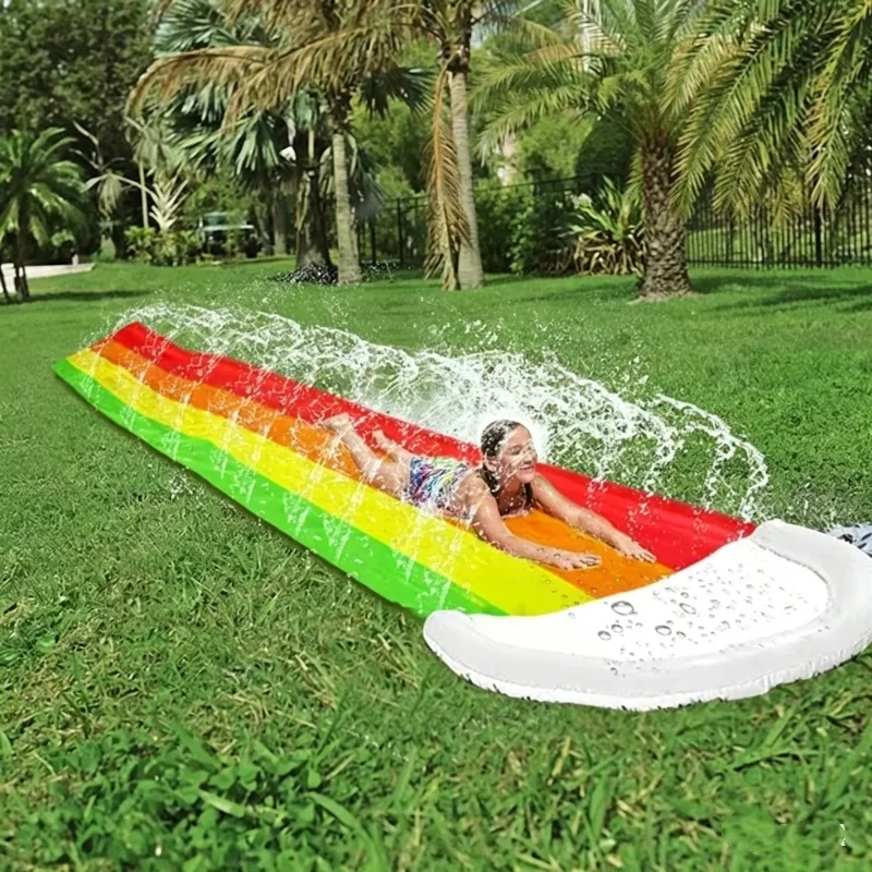 Kids Outdoor Pool - 夏の屋外用インフレータブル水遊びおもちゃ ウォータースライドプール 裏庭ゲームセンター 大人子供向け ホリデーパーティーギフト用品
