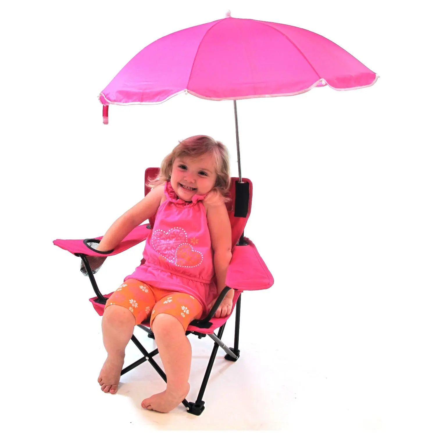 Kids Outdoor Umbrella Chair - 折りたたみ子供用傘ベビーキッズキャンプキャリーバッグ釣り金属アウトドアレジャービーチチェア
