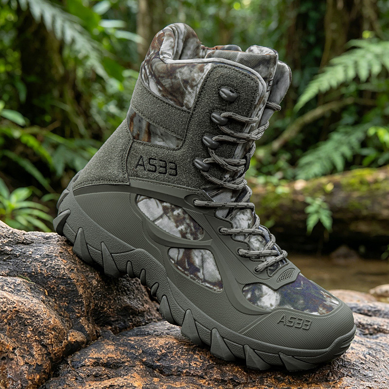 Kids Outdoor Shoes - 男性の戦術的なブーツ屋外超軽量安全足首通気性男性軍ブーツレースアップ高品質迅速な応答デザートブーツ