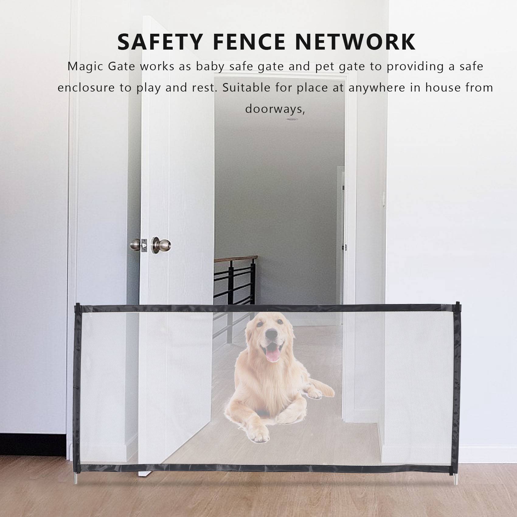 Kids Outdoor Fence - B78B-マジックゲート ポータブル折りたたみ式メッシュベビーセーフティフェンスゲート 室内および屋外用子供とペットの安全ガード