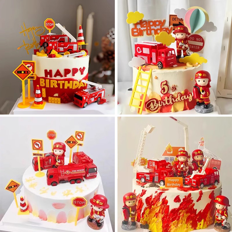 消防車の誕生日テーマケーキデコレーション 消防車の誕生日ケー - Kids Outdoor Merry Go Round のレビューと価格