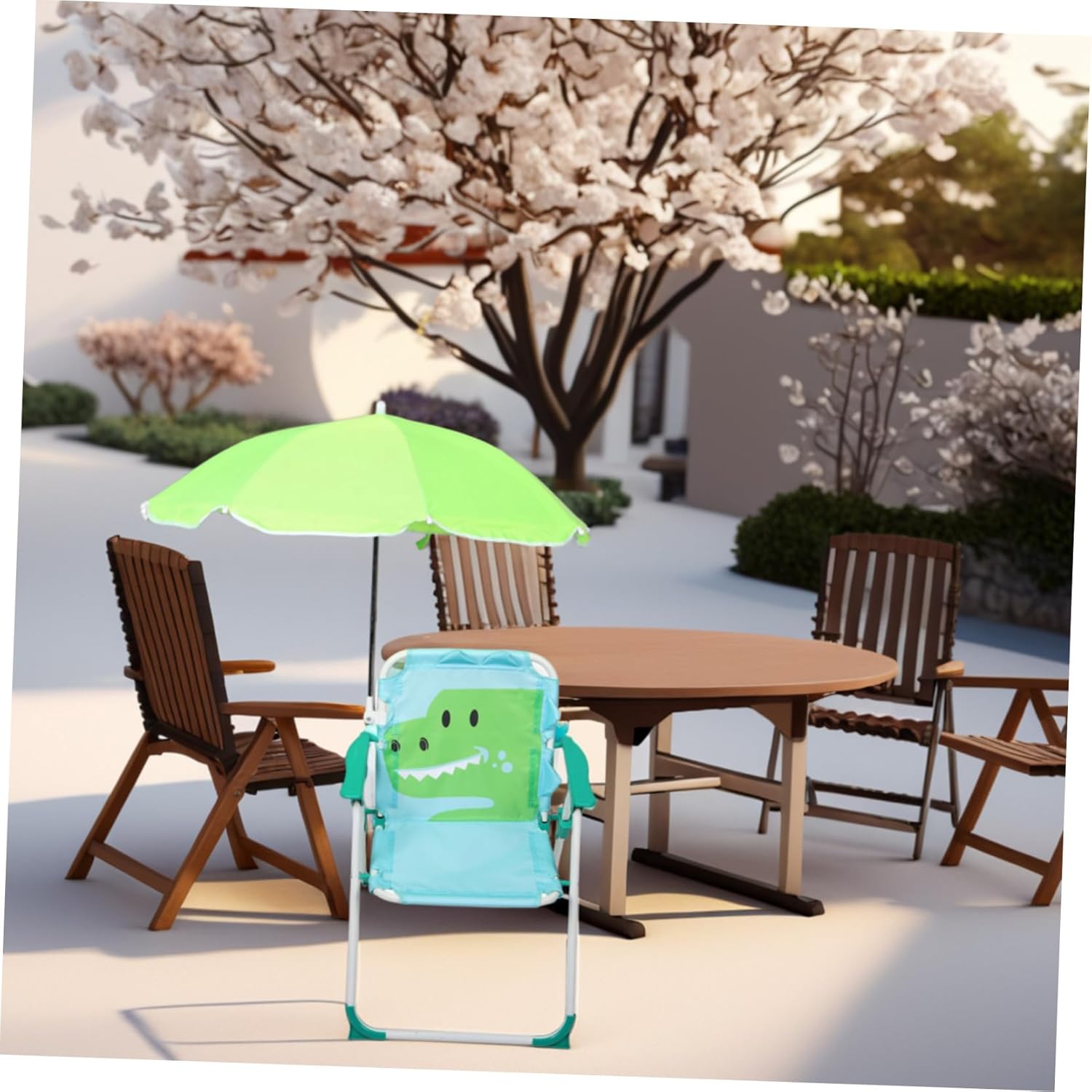 1 セット折りたたみビーチチェア傘付きポータブル屋外キャンプ - Kids Outdoor Umbrella Chair のレビューと価格