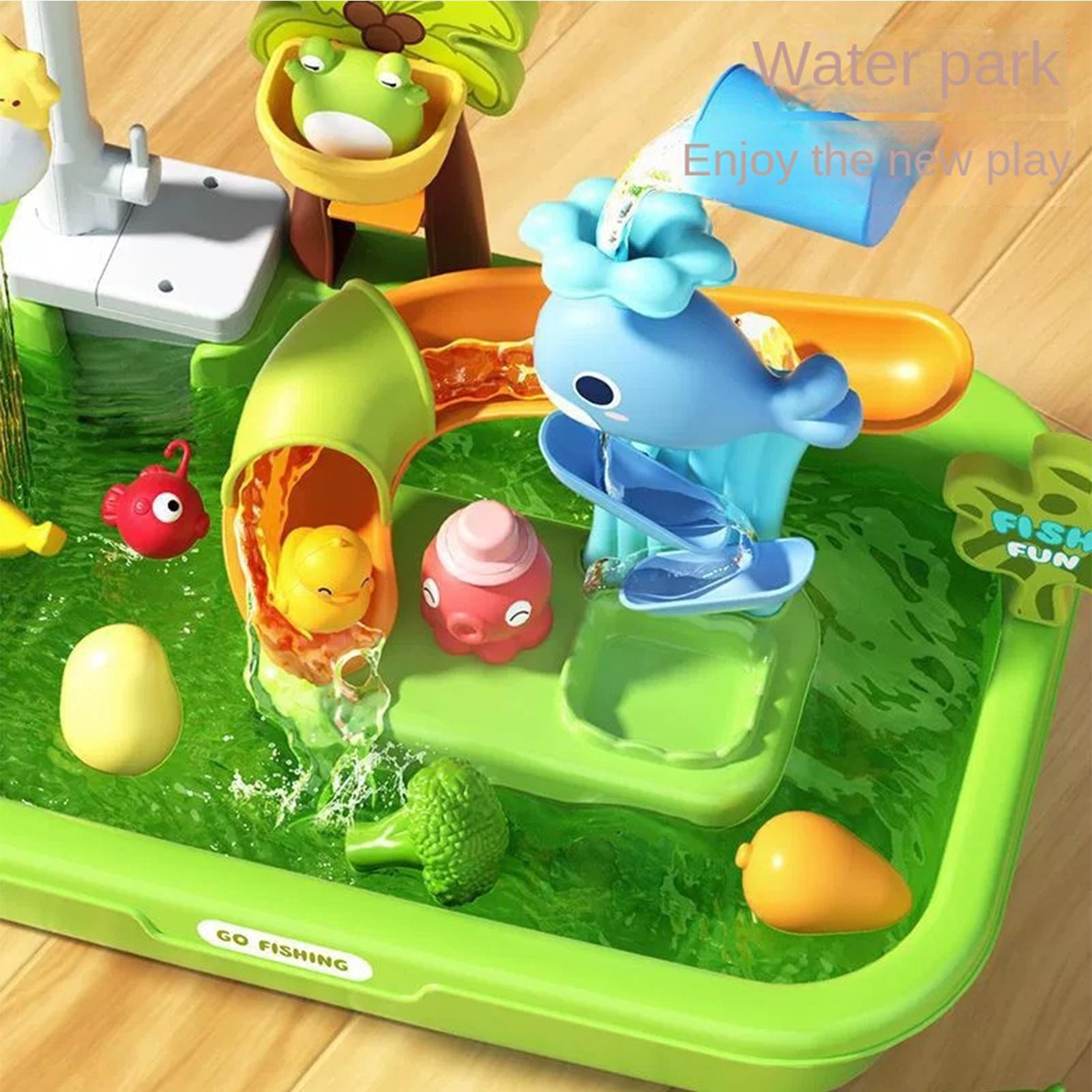 子供用キッチンおもちゃ 電動で楽しい水遊び 取り外し可能なテ - Kids Outdoor Water Table のレビューと価格