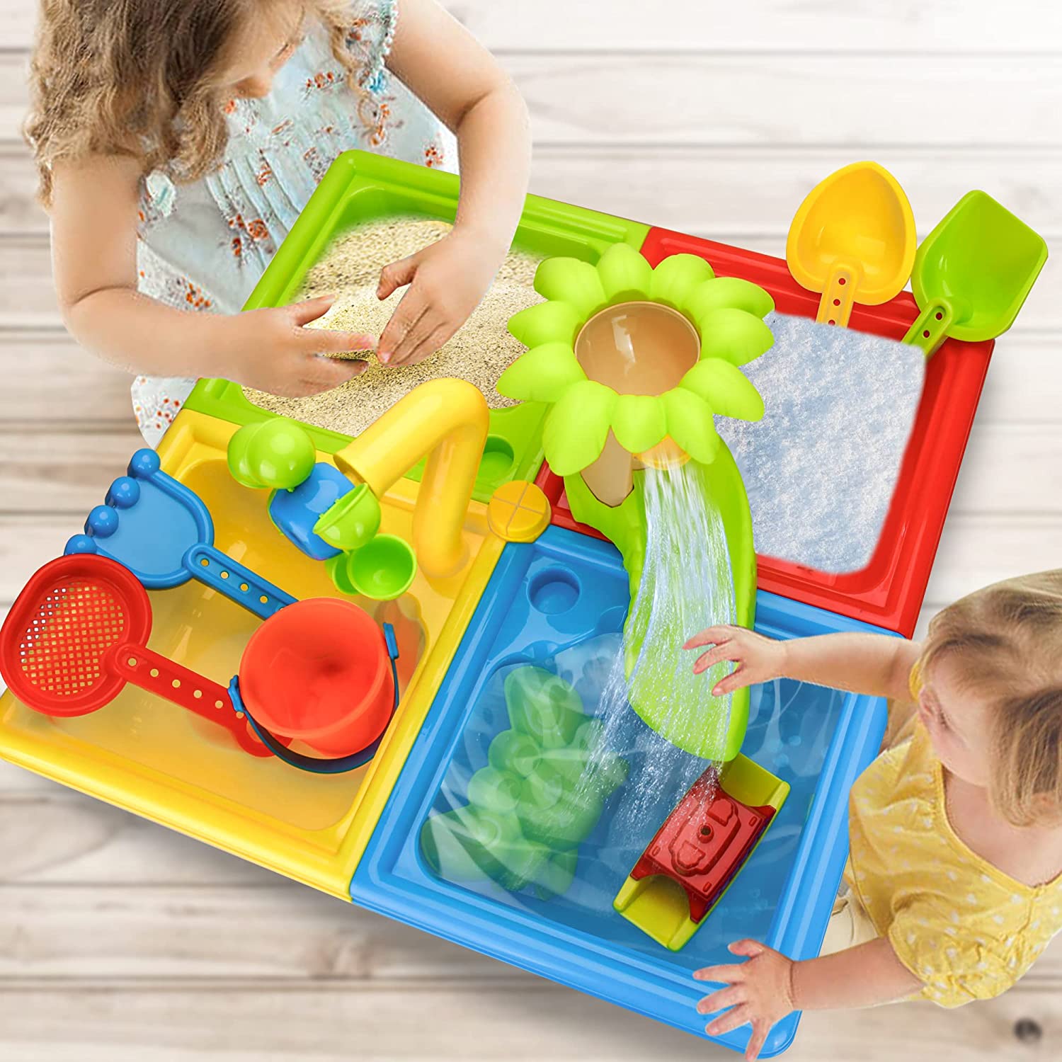 子供のためのテーブルとビーチのおもちゃ,屋外ゲーム,ベビーウ - Kids Outdoor Water Table のレビューと価格