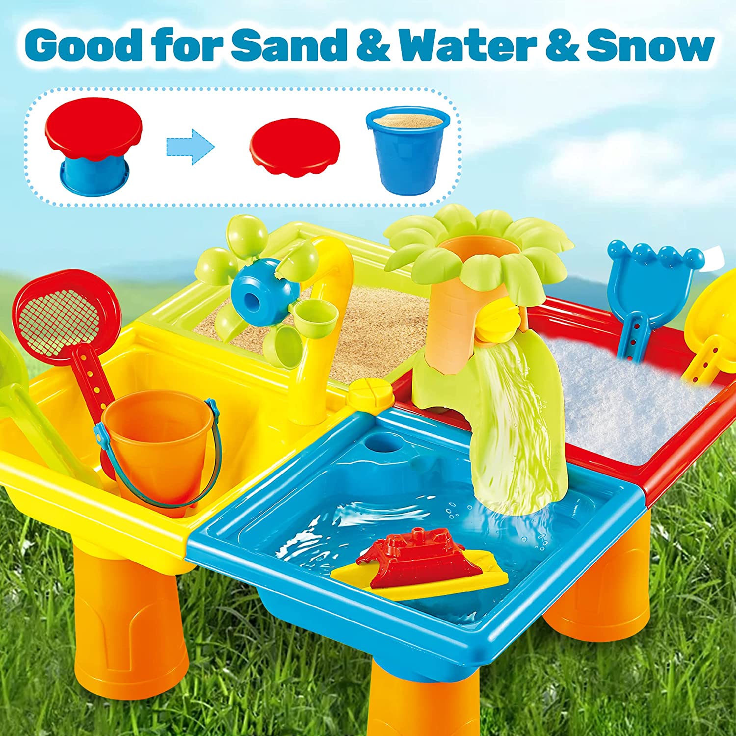 子供のためのテーブルとビーチのおもちゃ,屋外ゲーム,ベビーウ - Kids Outdoor Water Table のレビューと価格