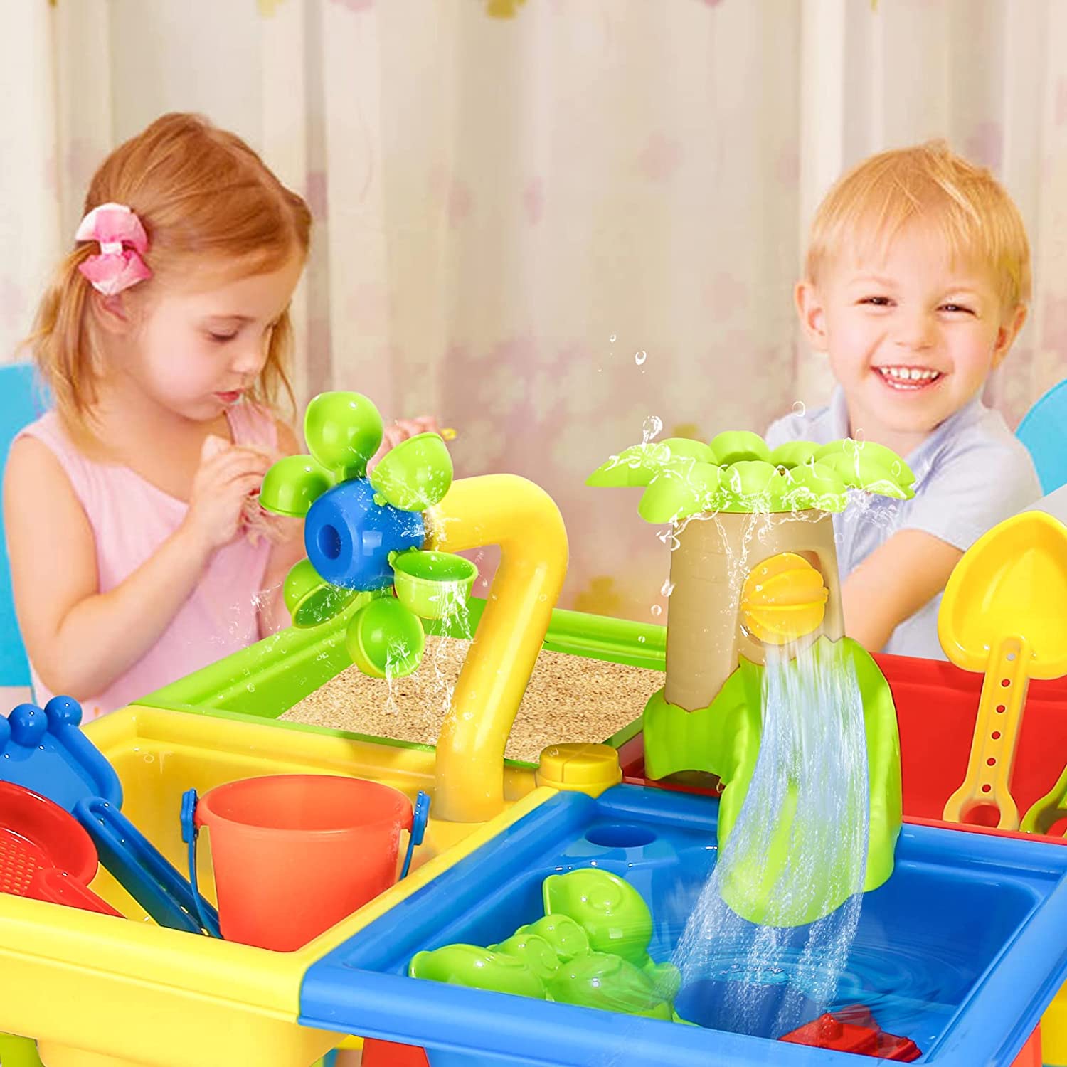 子供のためのテーブルとビーチのおもちゃ,屋外ゲーム,ベビーウ - Kids Outdoor Water Table のレビューと価格