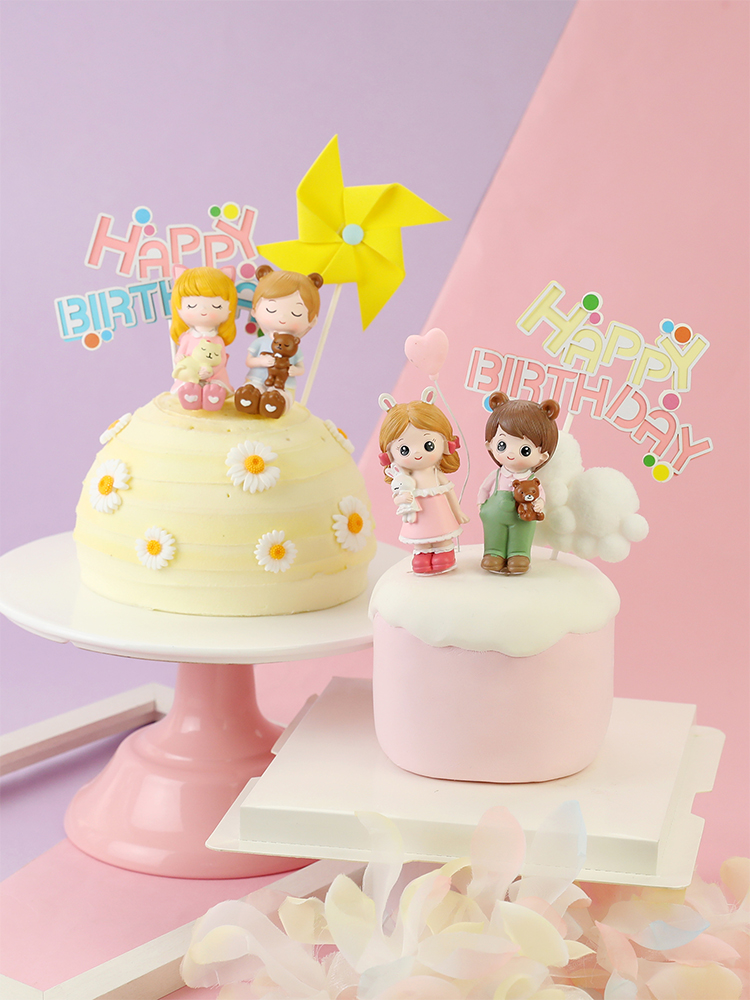 樹脂クマ少年少女姫ベビー装飾ロリポップハッピーバースデーケー - Kids Outdoor Merry Go Round のレビューと価格