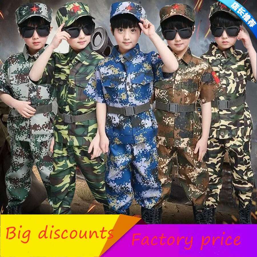 男の子女の子軍事訓練服子供戦闘戦術迷彩サマーキャンプパーティ - Kids Outdoor Ninja Equipment のレビューと価格