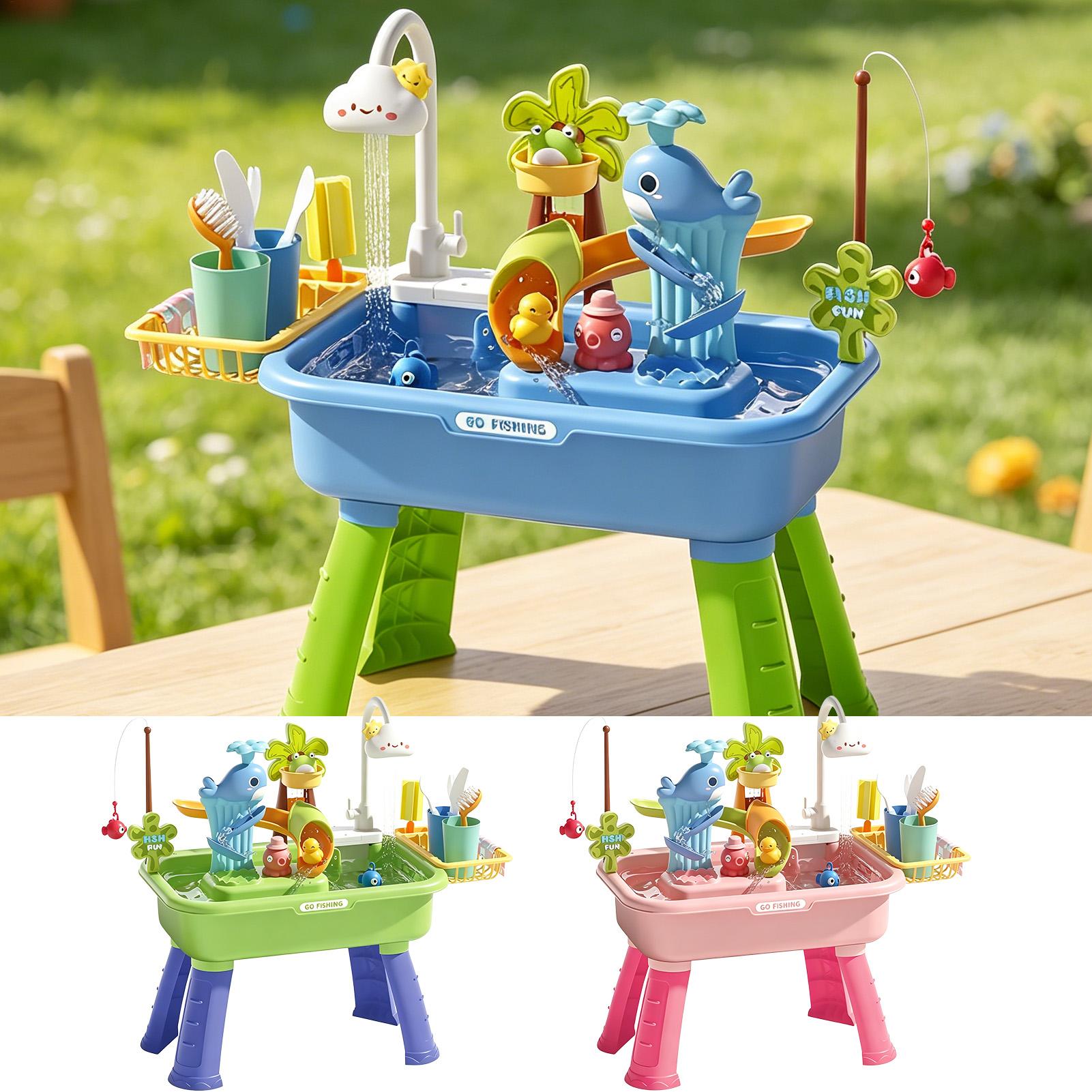 ポンプ付きキッズウォーターテーブル、幼児向け感覚遊びシンクア - Kids Outdoor Water Table のレビューと価格