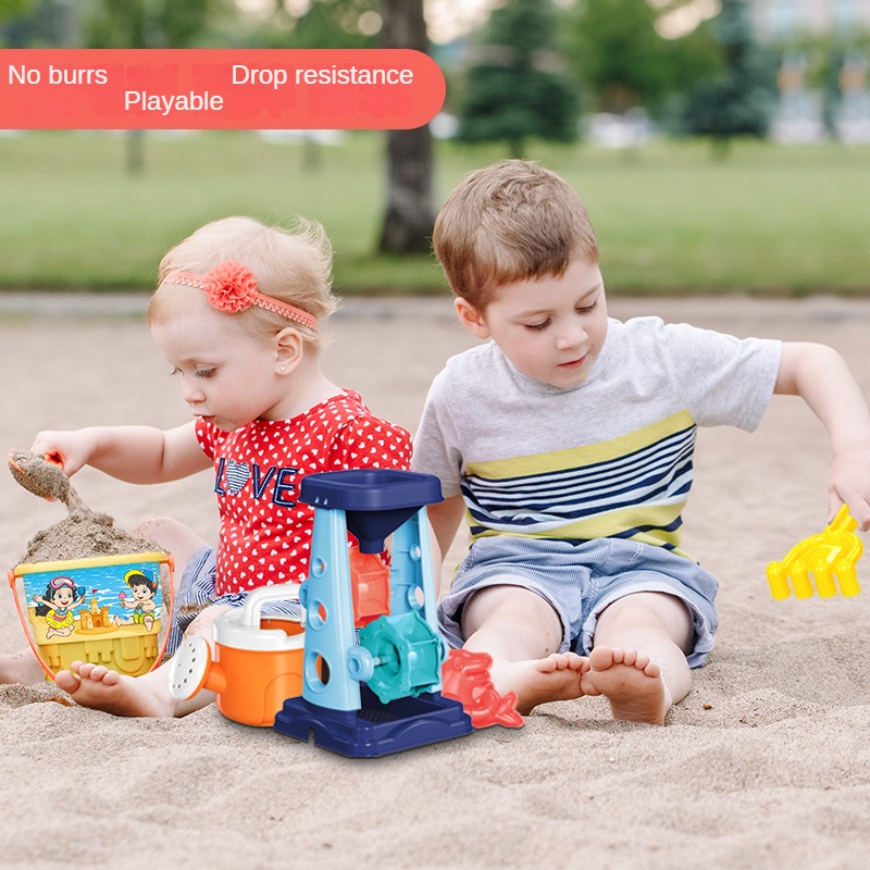 ビーチ砂遊びツールセット 砂バケツ ふるい 漏斗 砂シャベル - Kids Outdoor Nature Toys のレビューと価格
