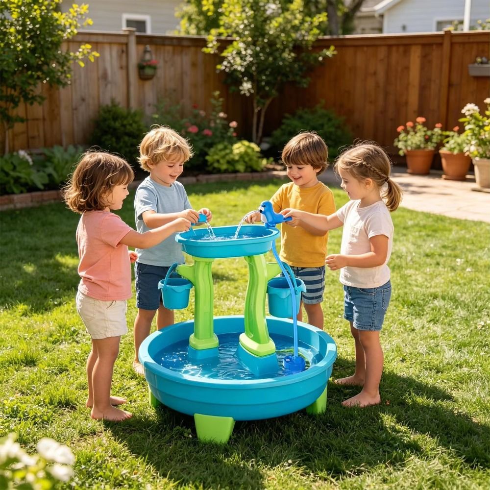 ポータブルノードリル式ウォーターテーブルポンプ シーライオン - Kids Outdoor Water Table のレビューと価格