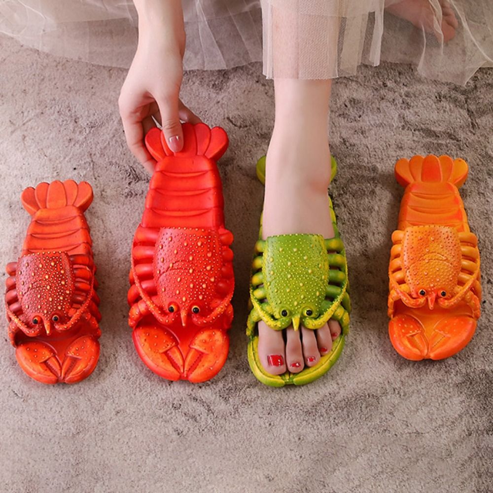 ユニークな漫画風ロブスタースリッパ、柔らかいPVC素材、滑り - Kids Outdoor Shoes のレビューと価格