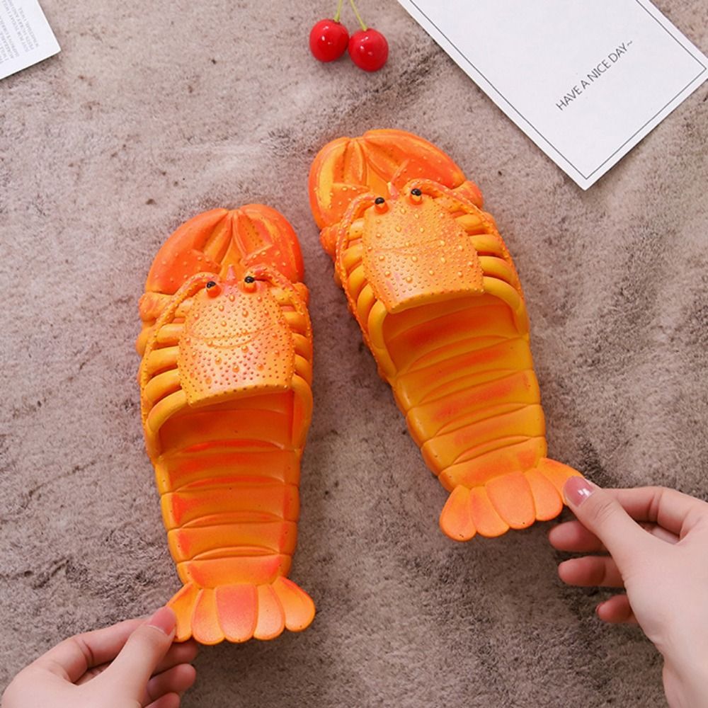 ユニークな漫画風ロブスタースリッパ、柔らかいPVC素材、滑り - Kids Outdoor Shoes のレビューと価格