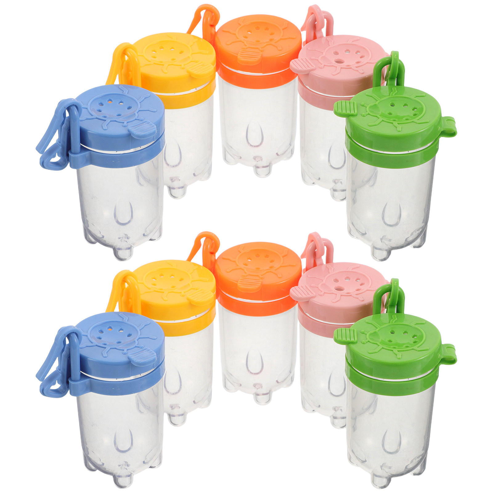 10個入り子供用昆虫観察ボックス 透明プラスチック製フリップ - Kids Outdoor Nature Toys のレビューと価格