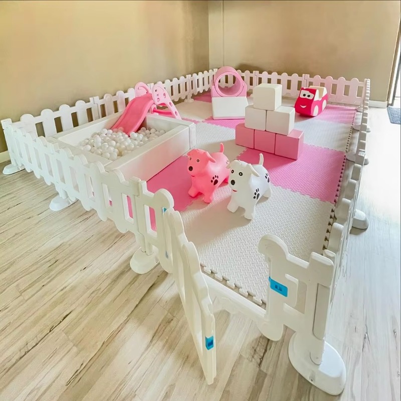 簡単に設置できるポータブルプラスチックドア（ソフトゲーミング - Kids Outdoor Fence のレビューと価格