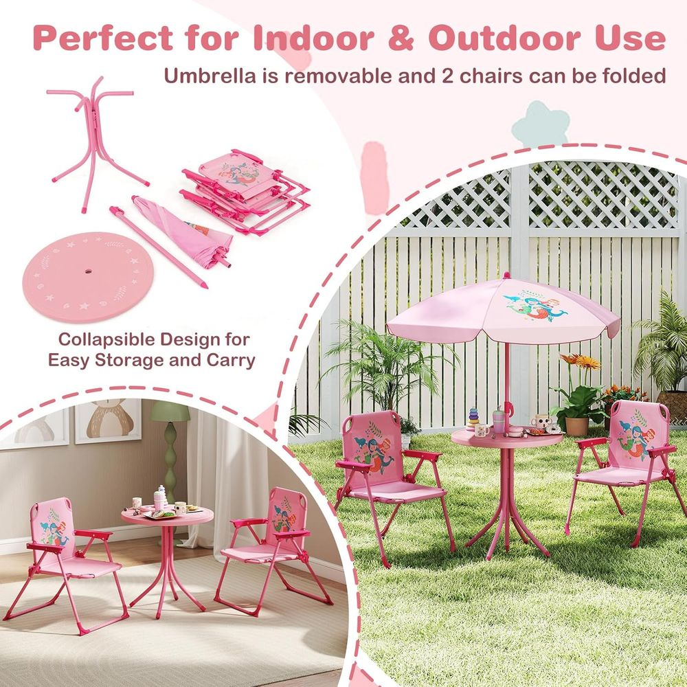 子供用ピクニックテーブル、子供用屋外テーブル（折りたたみ椅子 - Kids Outdoor Umbrella Chair のレビューと価格