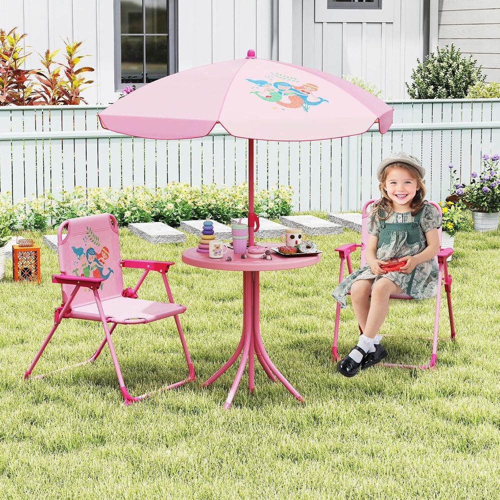 子供用ピクニックテーブル、子供用屋外テーブル（折りたたみ椅子 - Kids Outdoor Umbrella Chair のレビューと価格