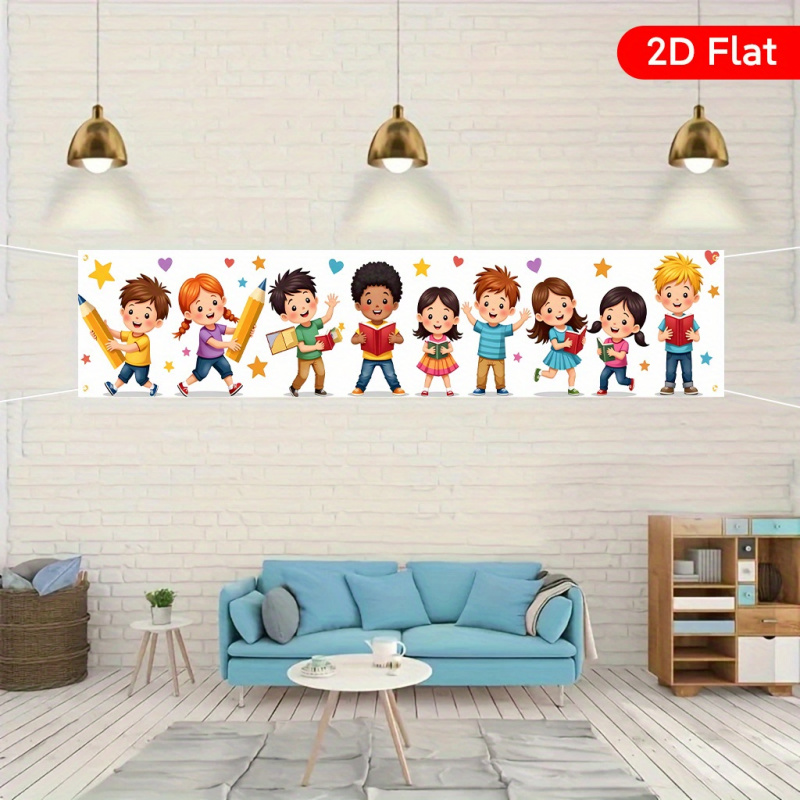 VIKAMA バックトゥスクールヤードバナー 2D フラット - Kids Outdoor Fence のレビューと価格
