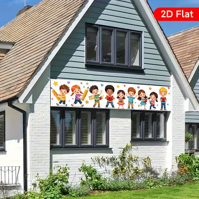 VIKAMA バックトゥスクールヤードバナー 2D フラット - Kids Outdoor Fence のレビューと価格