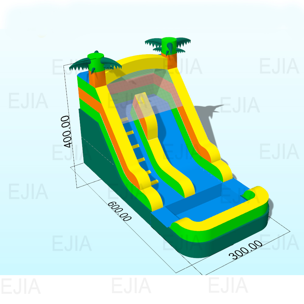 スプラッシュプール付き裏庭インフレータブルスライド - ウォ - Kids Outdoor Pool のレビューと価格
