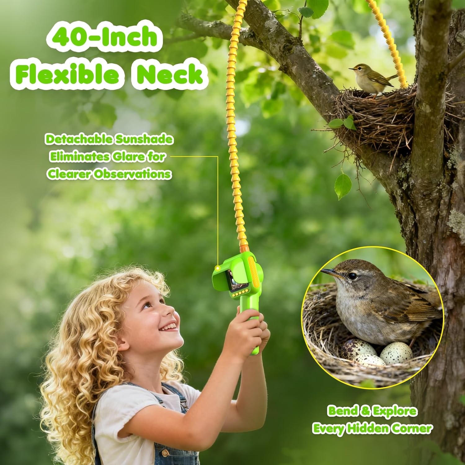 子供用内視鏡、ライト付きボアスコープスネークカメラおもちゃ、 - Kids Outdoor Nature Toys のレビューと価格