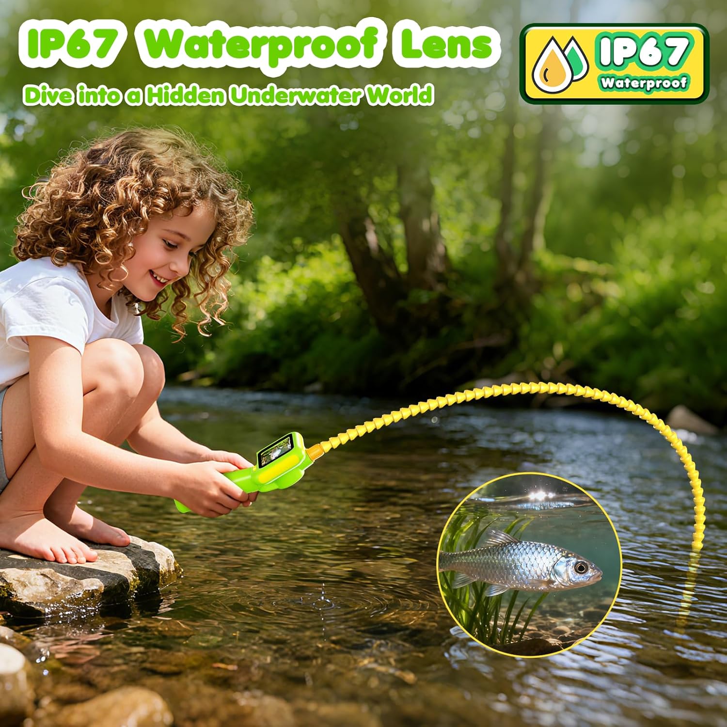 子供用内視鏡、ライト付きボアスコープスネークカメラおもちゃ、 - Kids Outdoor Nature Toys のレビューと価格
