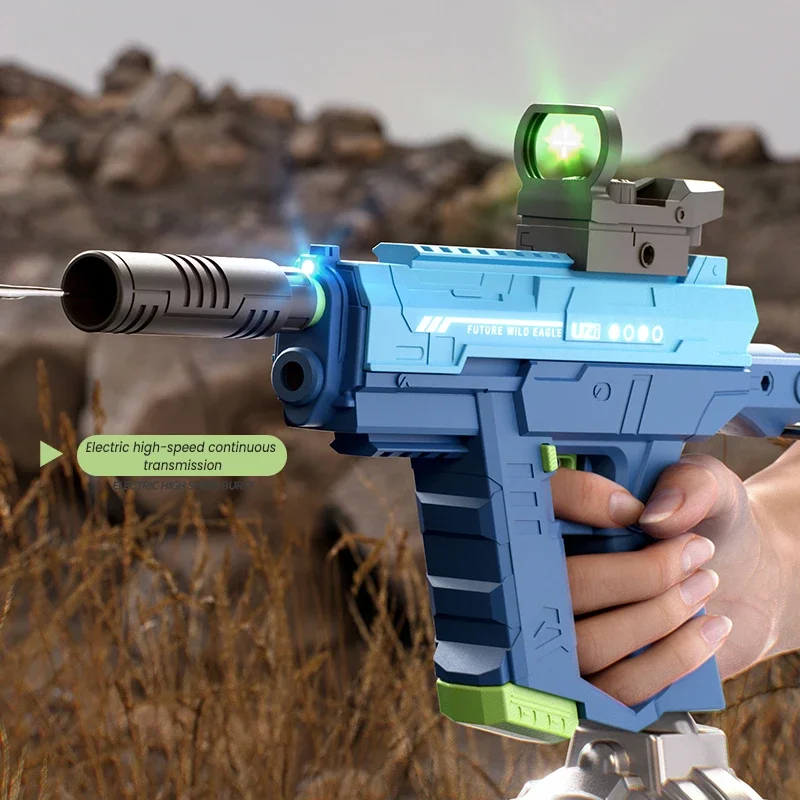 電動 UZI スペースウォーターガンハンド一体型 3 機能サ - Kids Outdoor Nature Toys のレビューと価格