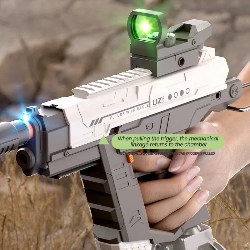 電動 UZI スペースウォーターガンハンド一体型 3 機能サ - Kids Outdoor Nature Toys のレビューと価格