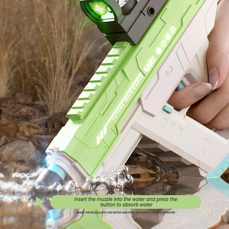 電動 UZI スペースウォーターガンハンド一体型 3 機能サ - Kids Outdoor Nature Toys のレビューと価格