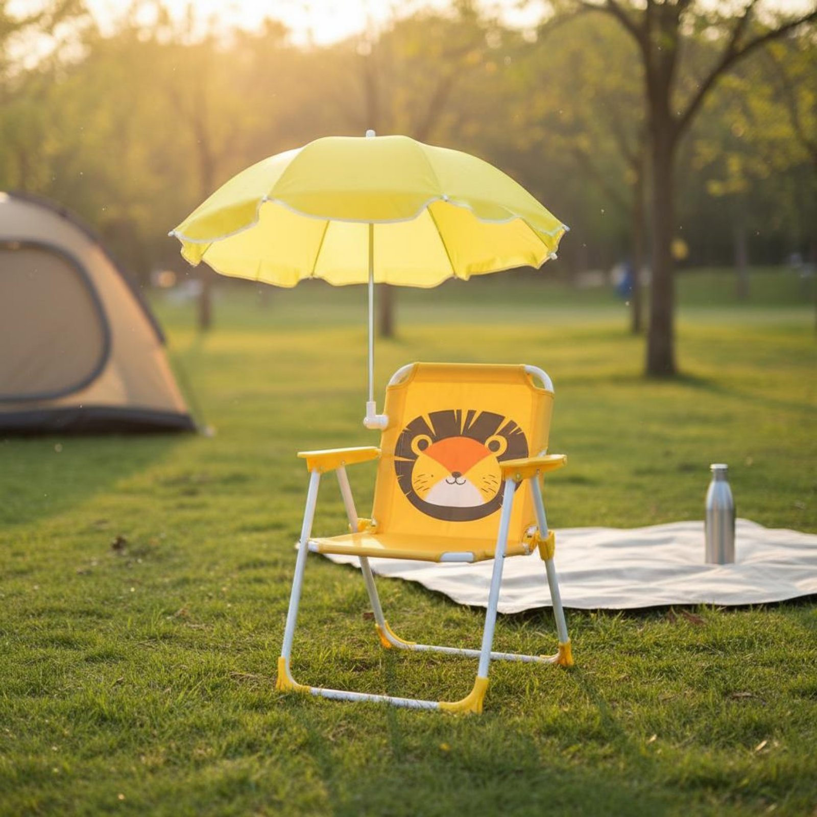 子供用ポータブルチェア、日よけ付き軽量キッズビーチチェア、傘 - Kids Outdoor Umbrella Chair のレビューと価格