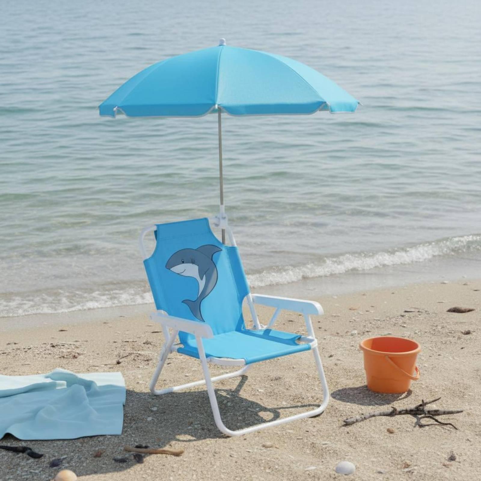 子供用ポータブルチェア、日よけ付き軽量キッズビーチチェア、傘 - Kids Outdoor Umbrella Chair のレビューと価格