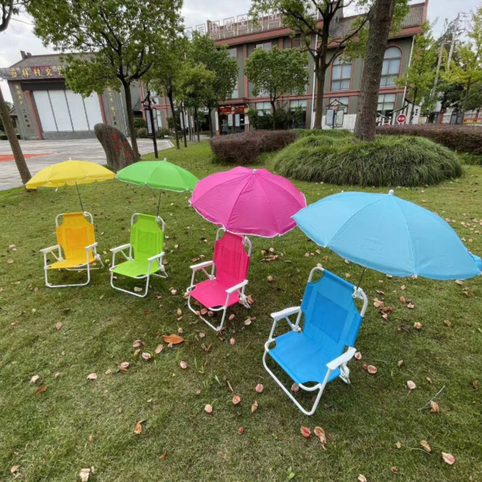 傘付きビーチチェア 折りたたみ式子供用ビーチチェア 持ち運び - Kids Outdoor Umbrella Chair のレビューと価格