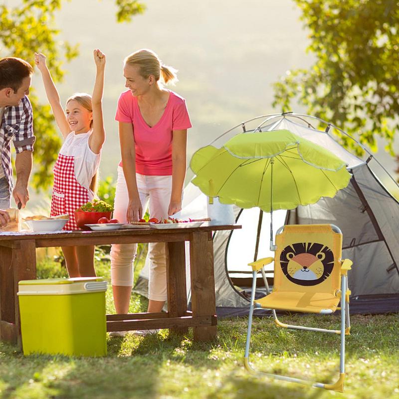子供用傘付きビーチチェア、耐風性砂浜用シート、屋外旅行、芝生 - Kids Outdoor Umbrella Chair のレビューと価格