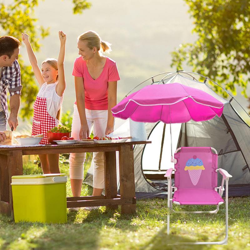 子供用傘付きビーチチェア、耐風性砂浜用シート、屋外旅行、芝生 - Kids Outdoor Umbrella Chair のレビューと価格